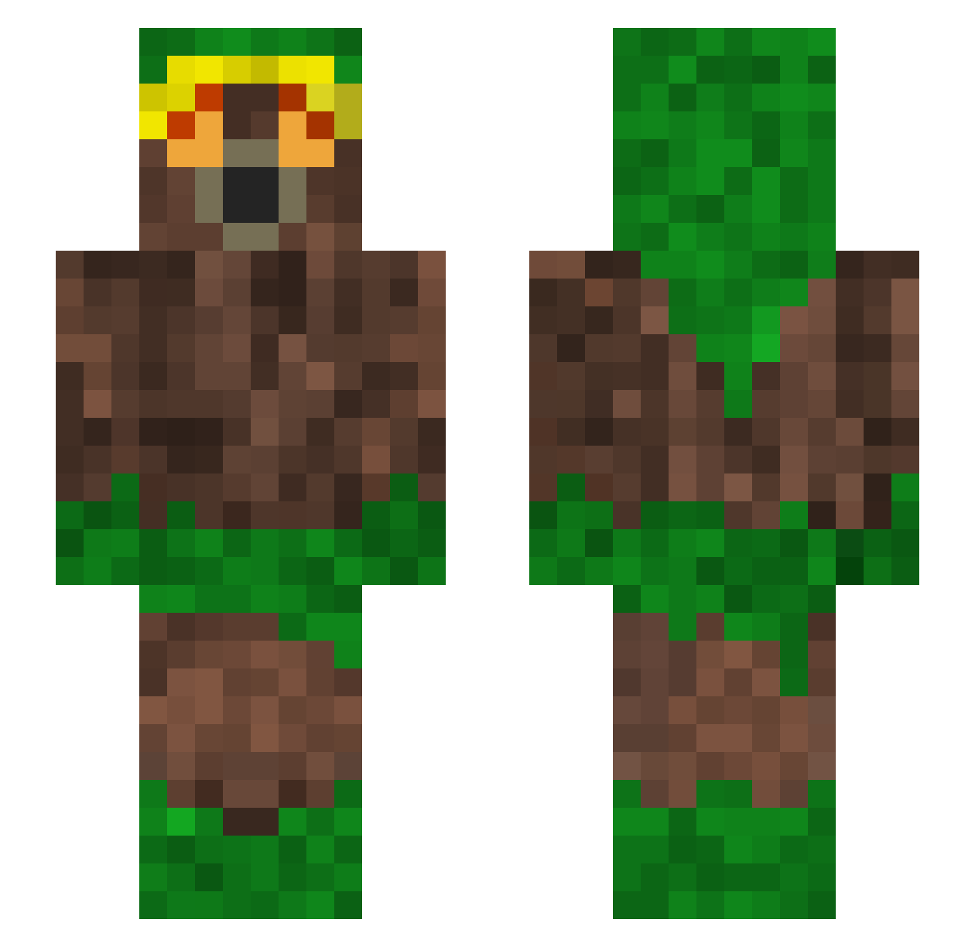 Riodio Minecraft skin, front and back view