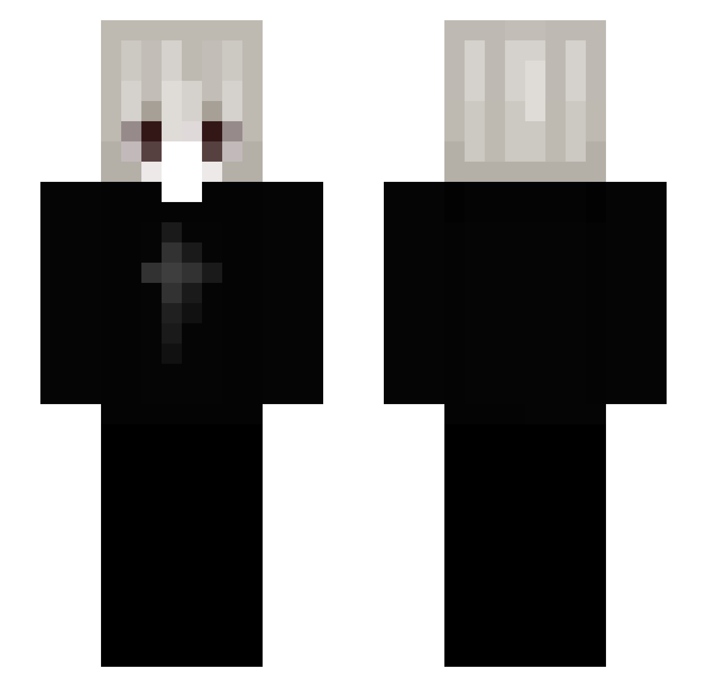 Miryxem Minecraft skin, front and back view