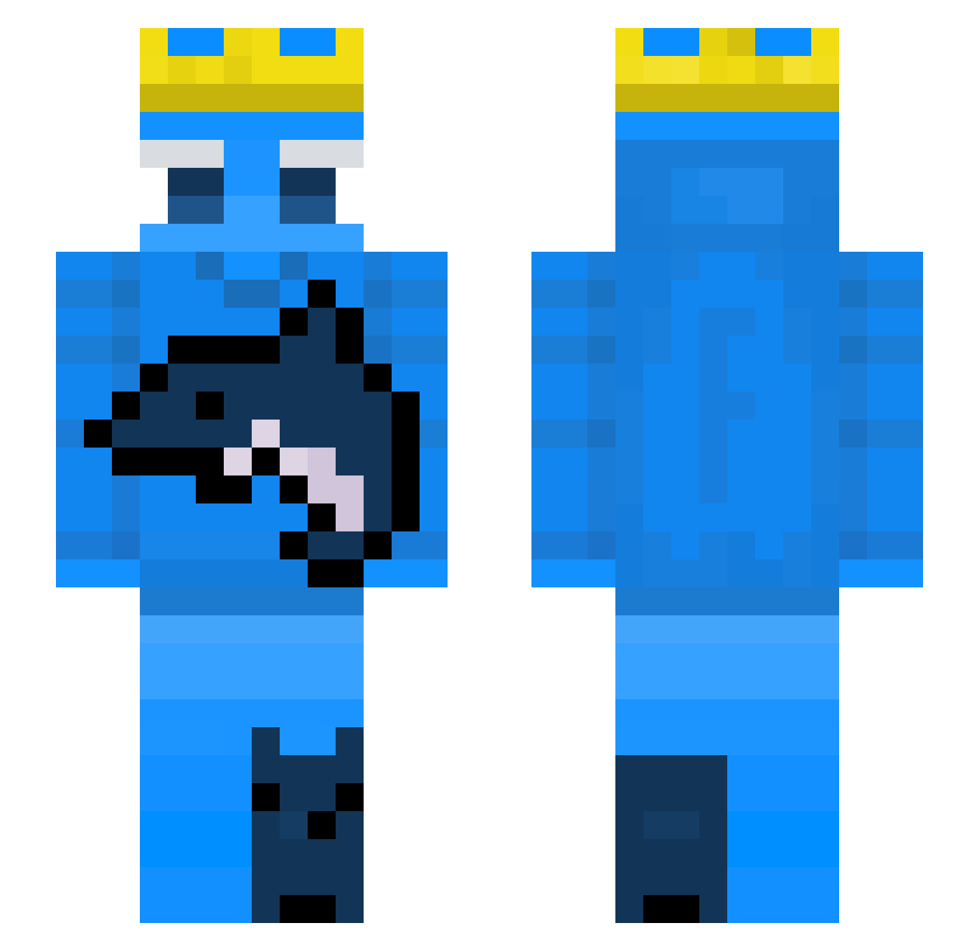 EGGSAR Minecraft skin, front and back view