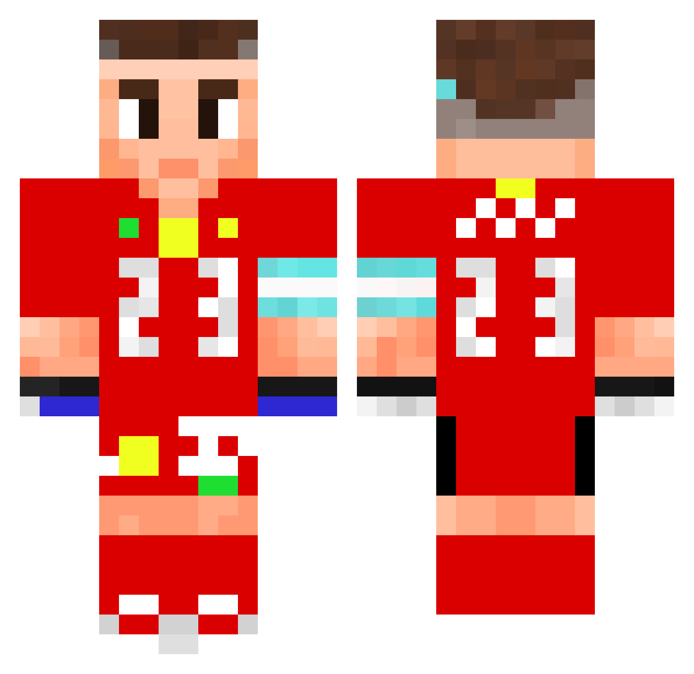 limasoto Minecraft skin, front and back view