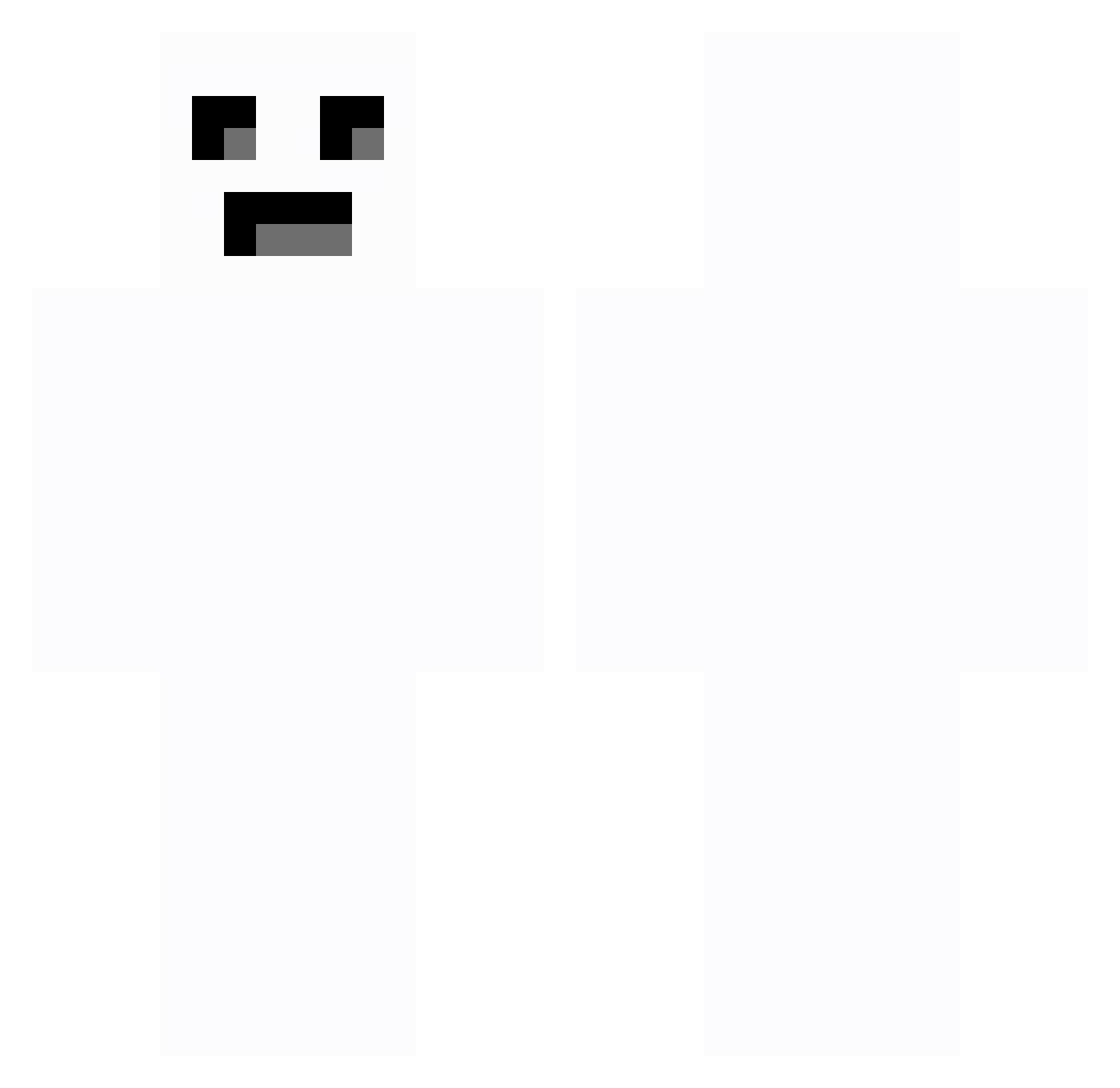 VXRAL Minecraft skin, front and back view
