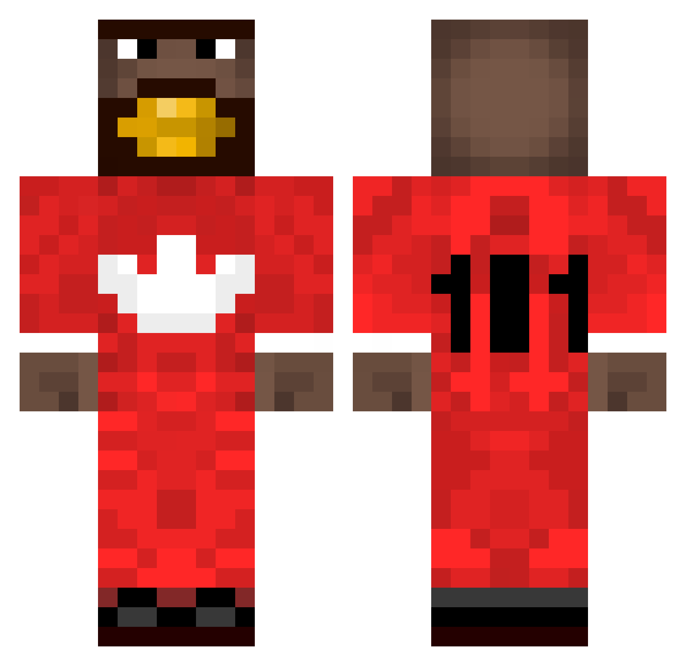 NotBadJustToxic Minecraft skin, front and back view