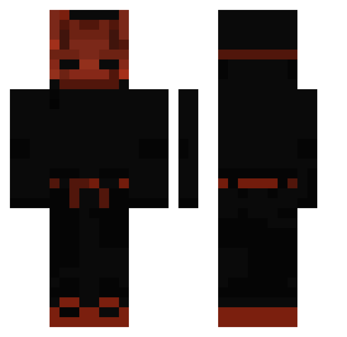 DoktorFeder Minecraft skin, front and back view