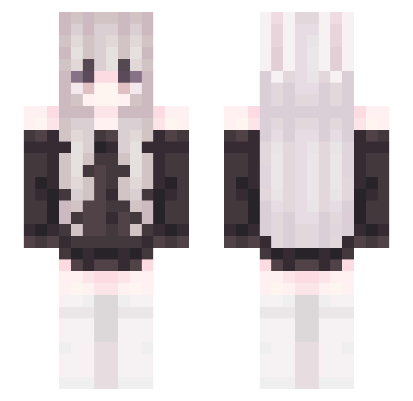Arrowstin Minecraft skin, front and back view