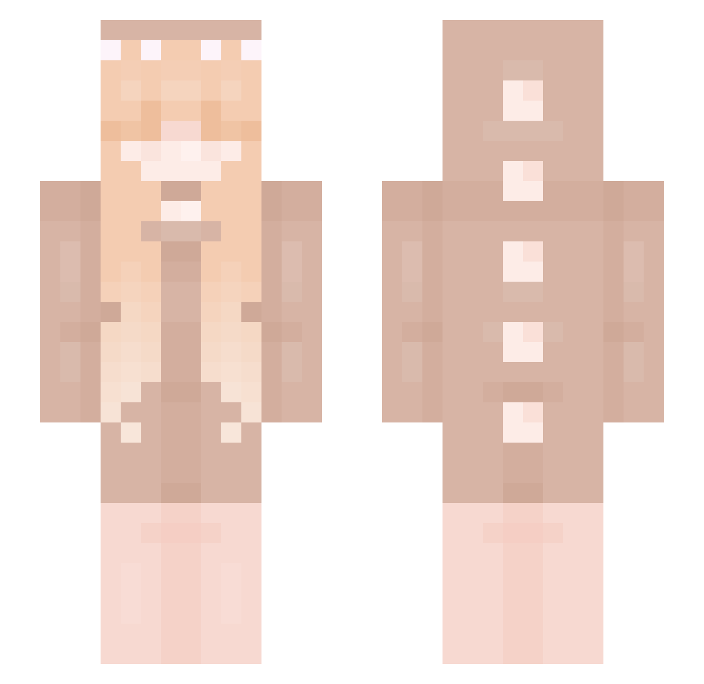 Zahraa2 Minecraft skin, front and back view