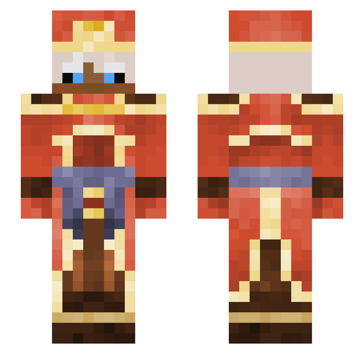 4B_S2 Minecraft skin, front and back view