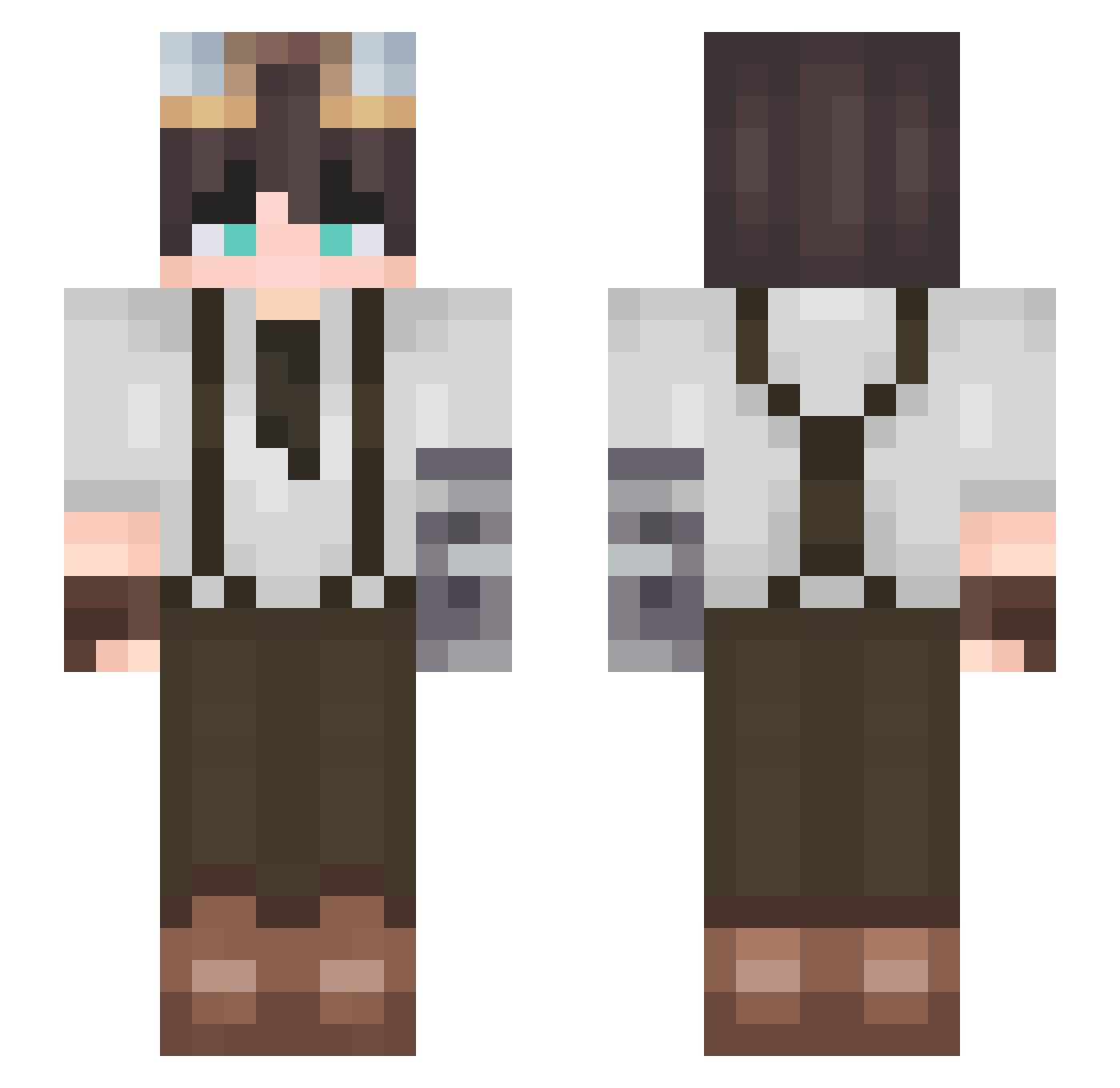 ItuRafet Minecraft skin, front and back view