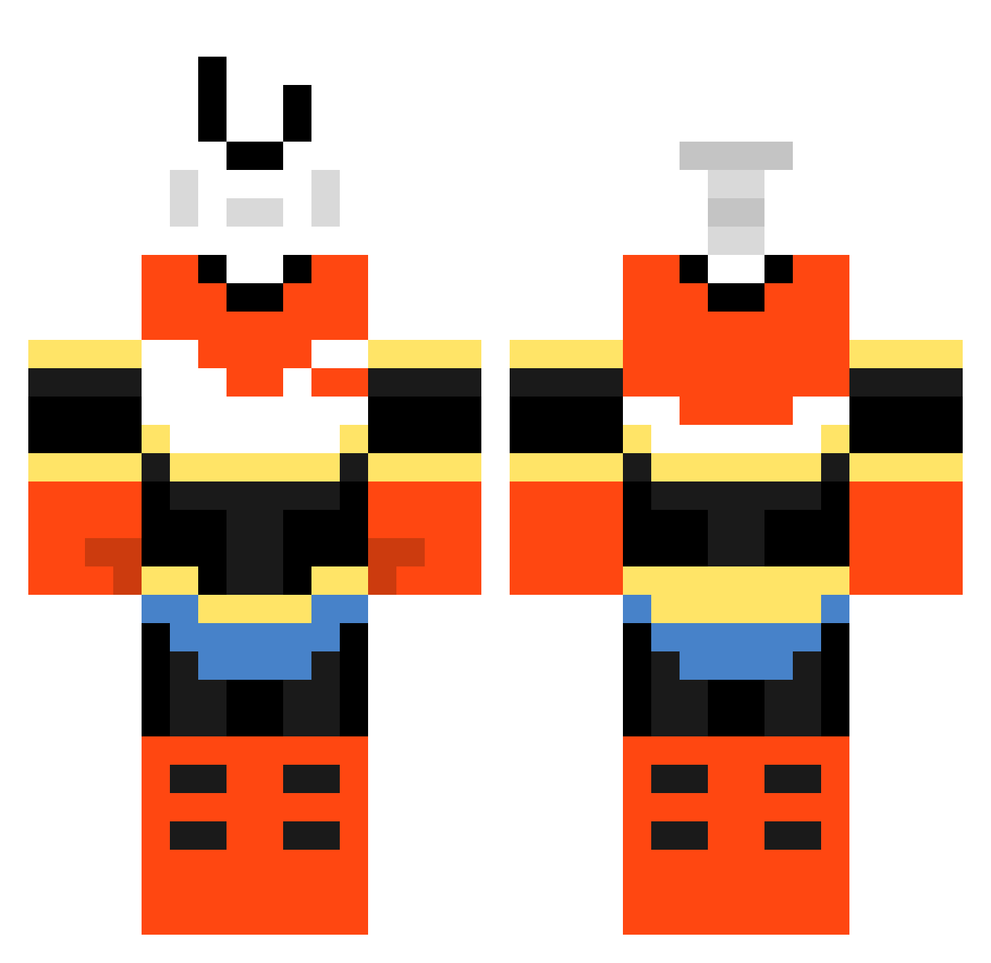 alngatr Minecraft skin, front and back view
