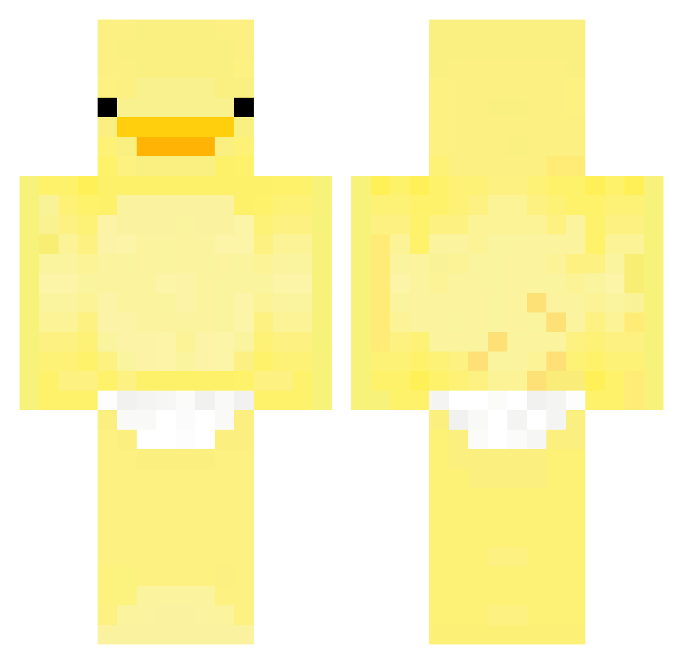 DuckyWinstreak Minecraft skin, front and back view