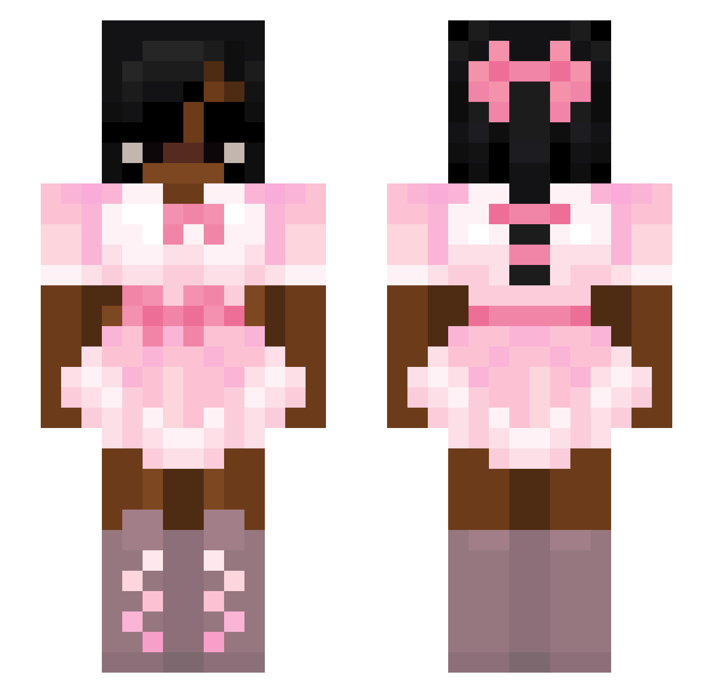 yanghongwonn Minecraft skin, front and back view