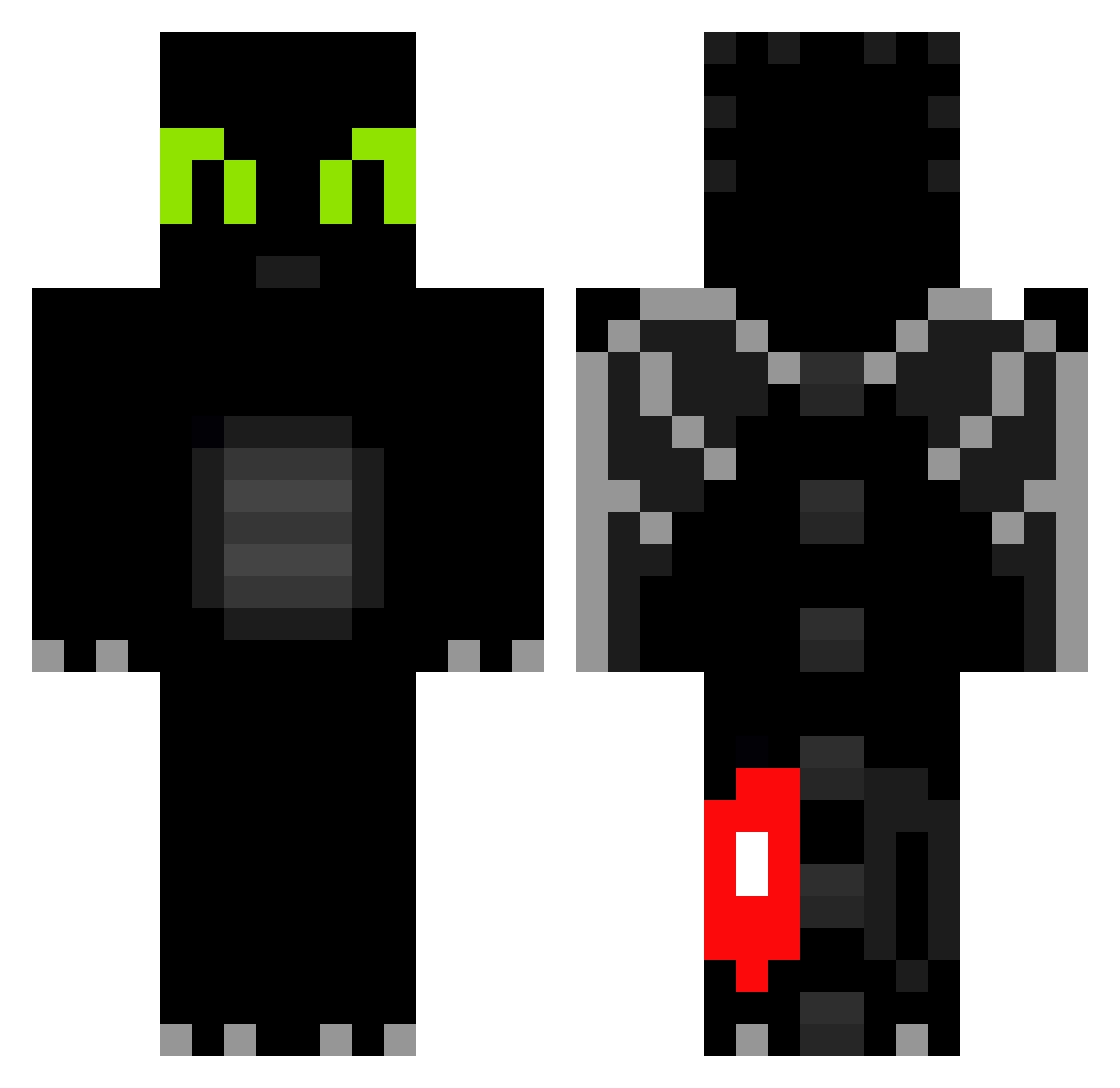 TiwawaZ Minecraft skin, front and back view