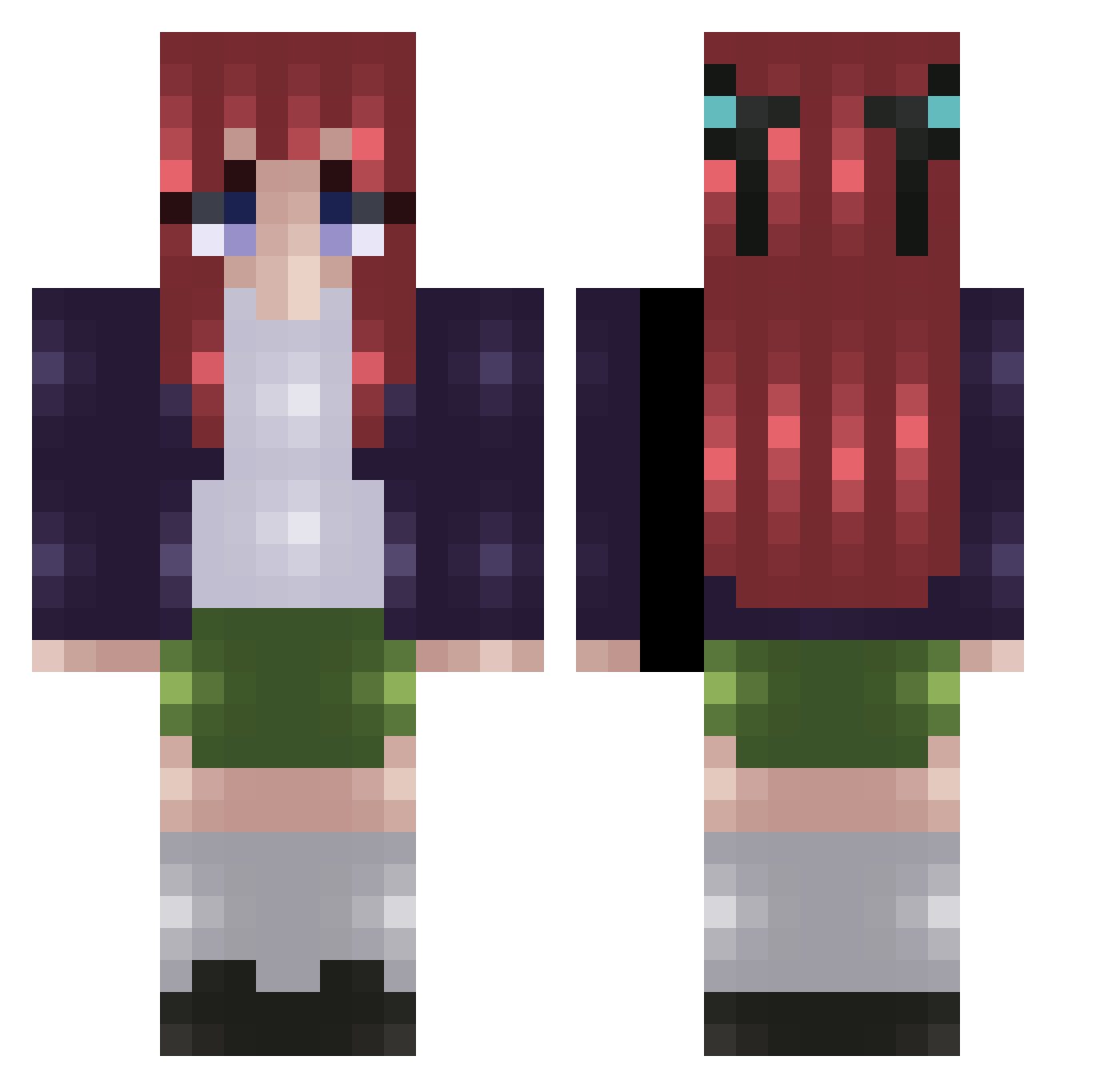 eykjqr Minecraft skin, front and back view