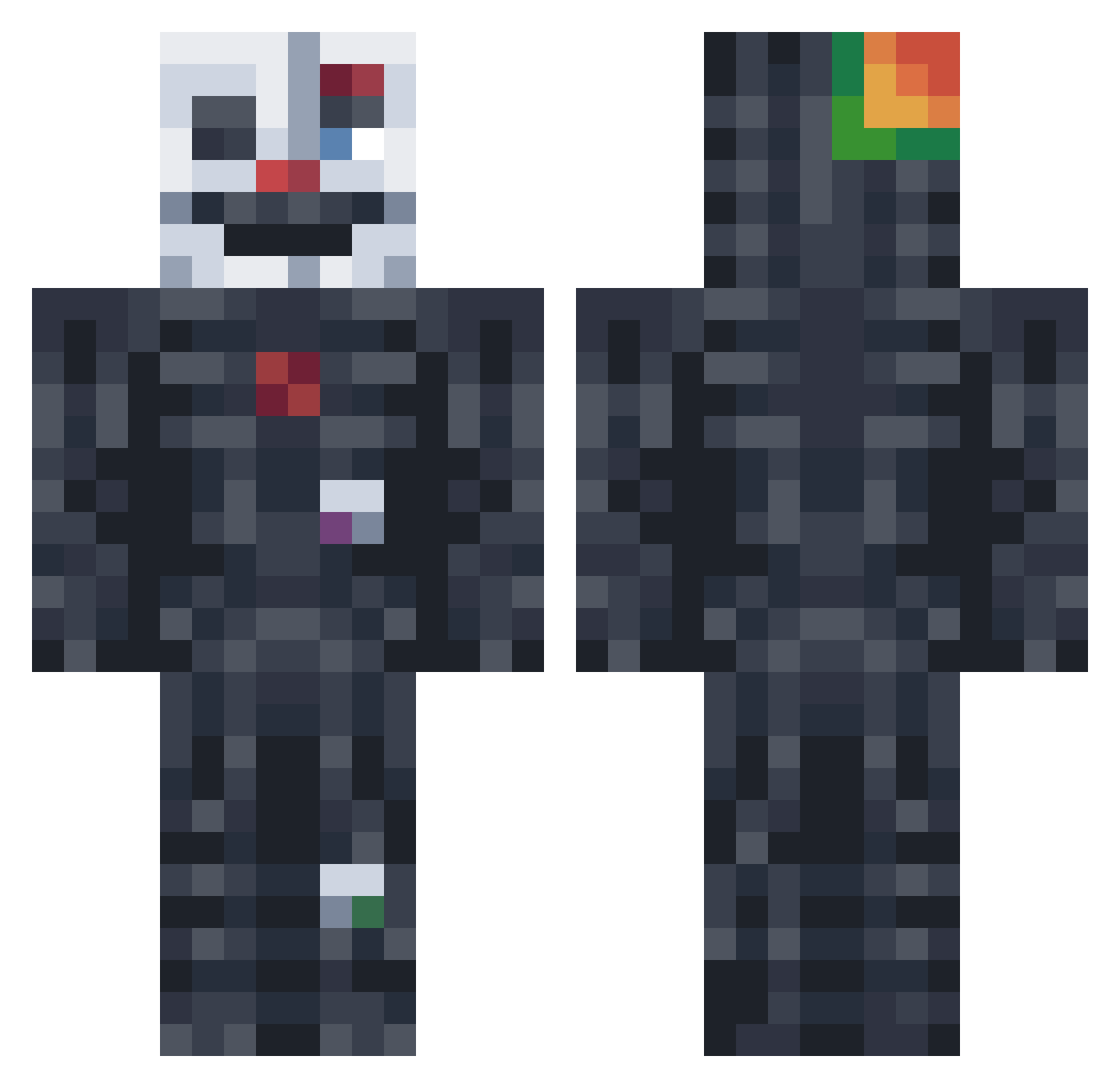 sillyturtles Minecraft skin, front and back view