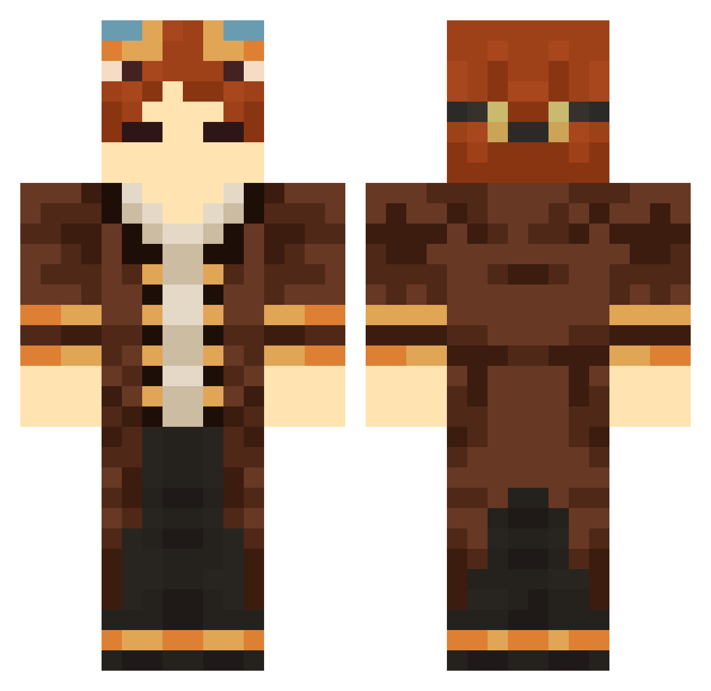 S31SHIN Minecraft skin, front and back view