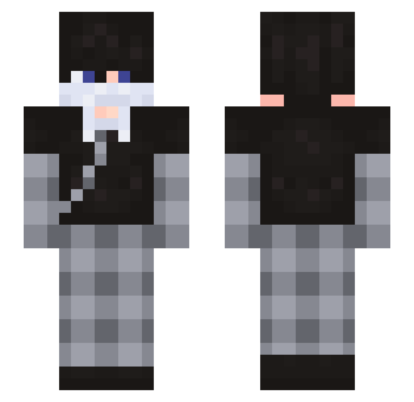 sh4rkune Minecraft skin, front and back view