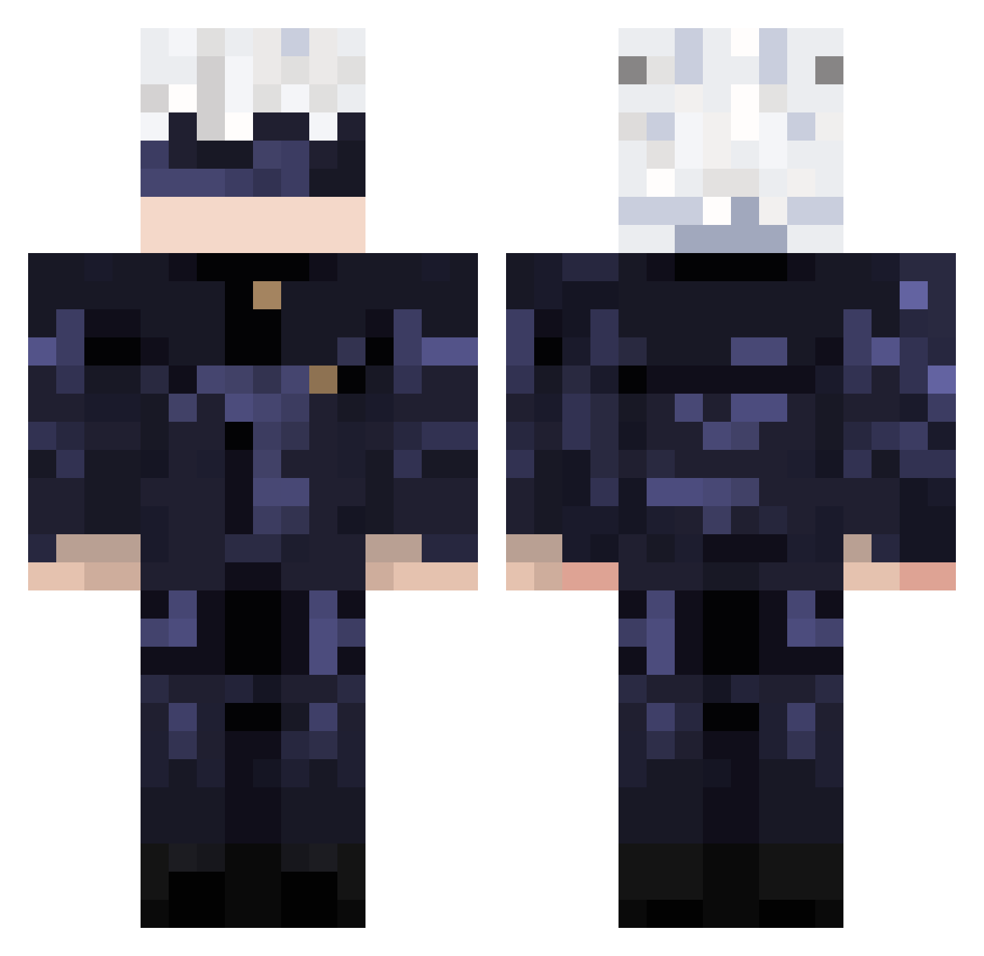 RubricksTyeKing Minecraft skin, front and back view