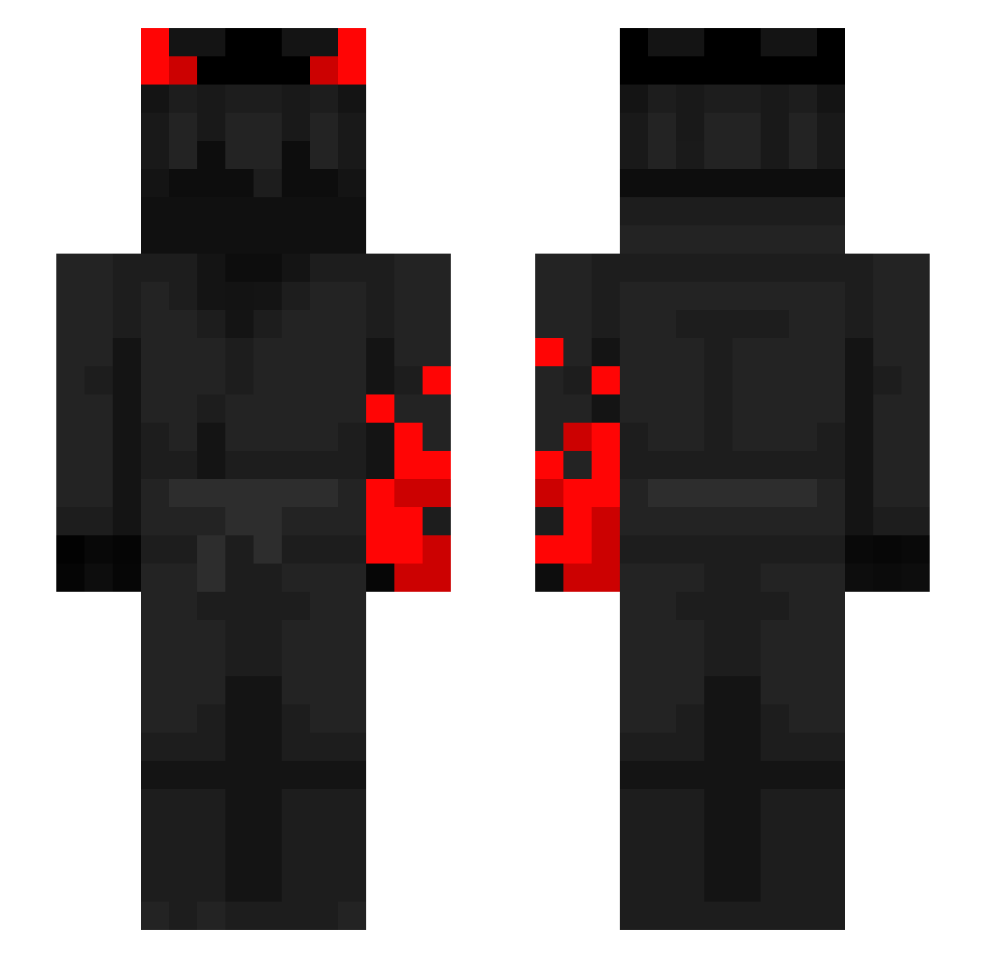 xStrengthx Minecraft skin, front and back view