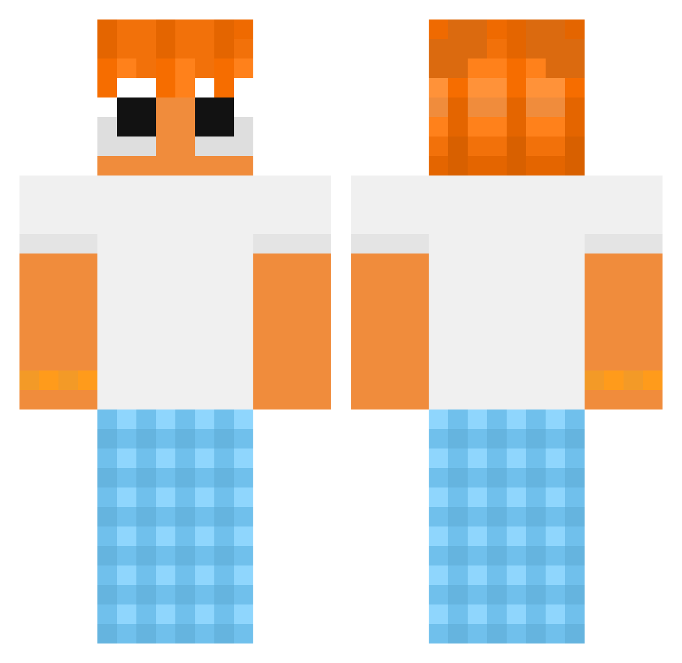 Flashy_42 Minecraft skin, front and back view