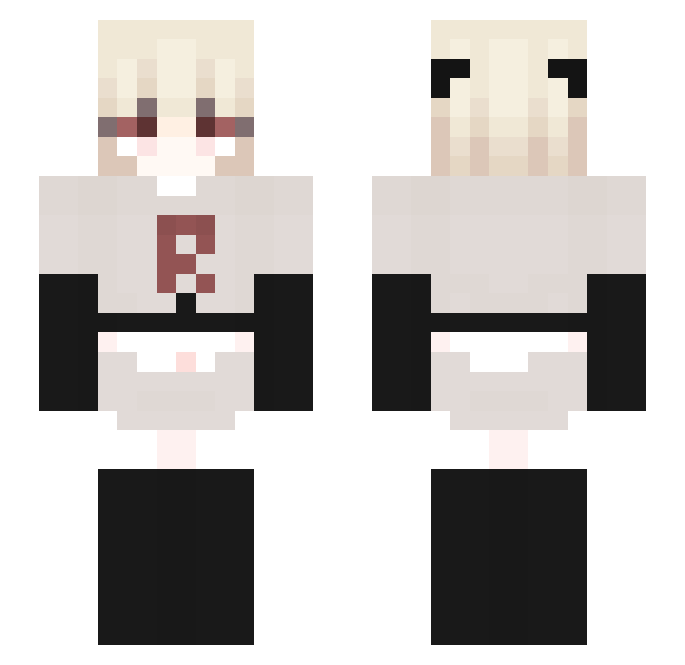 Alex_15165 Minecraft skin, front and back view