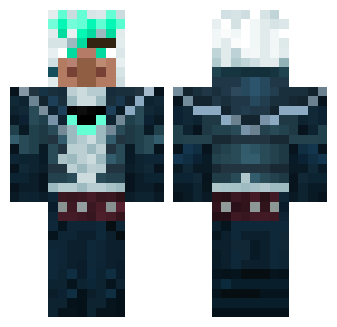 Tedo132 Minecraft skin, front and back view