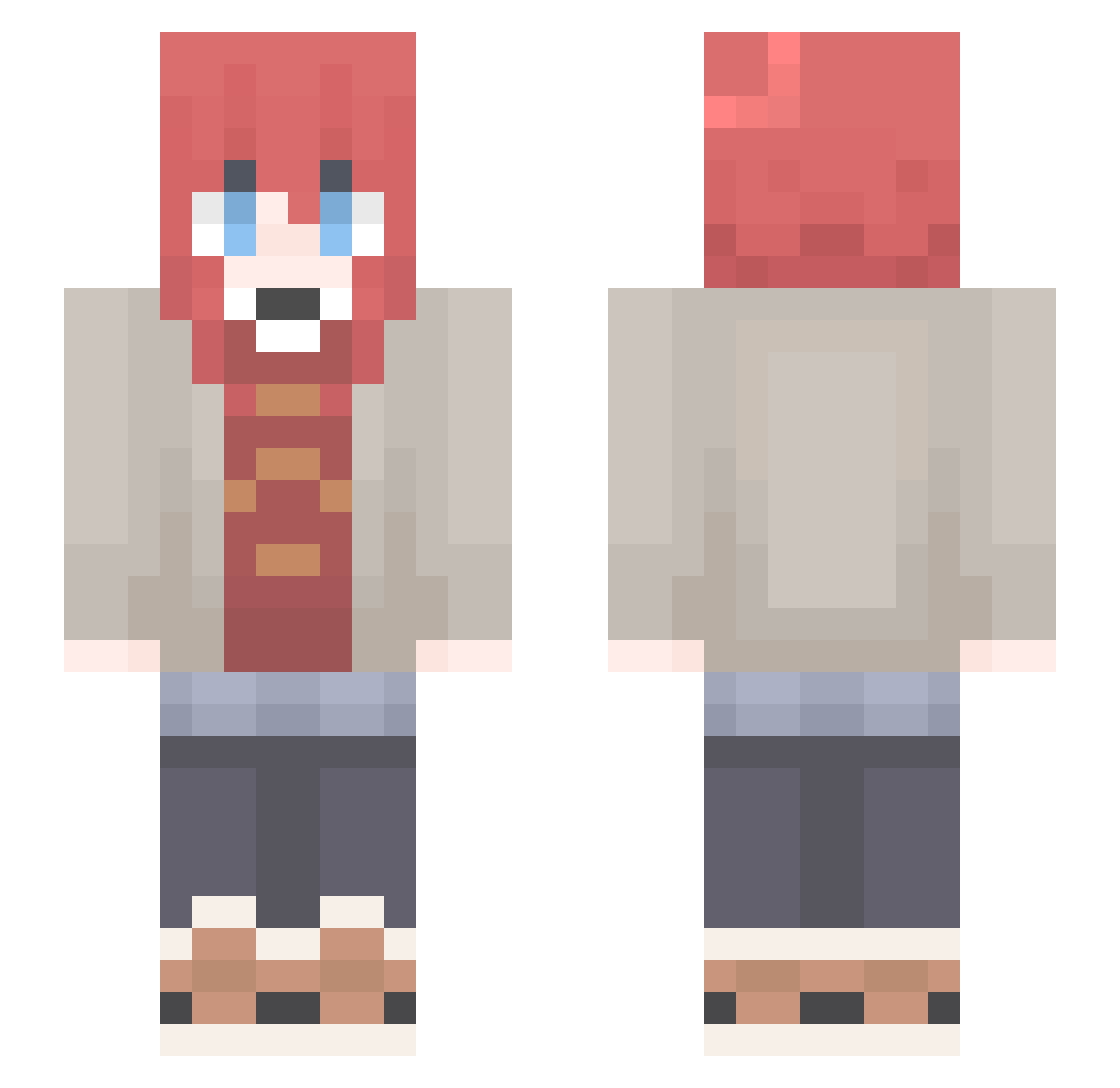_sketchyartist_ Minecraft skin, front and back view