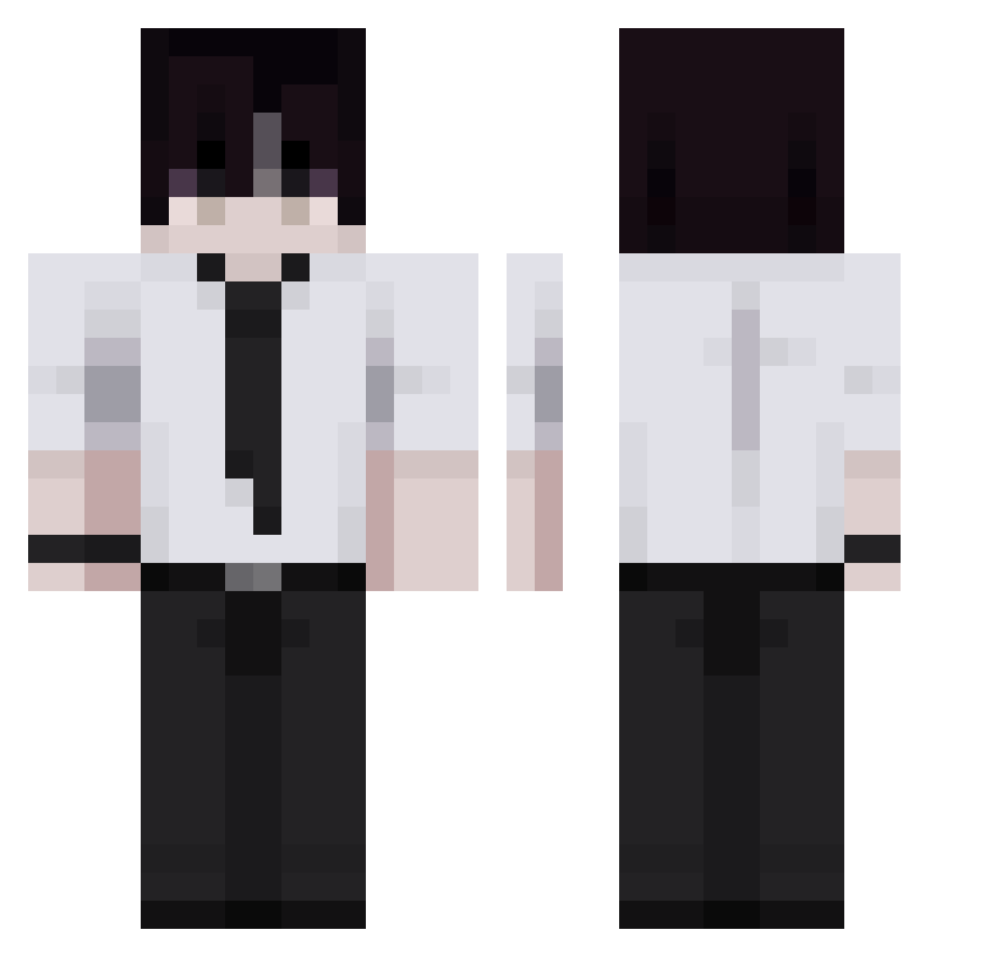 roblino066 Minecraft skin, front and back view