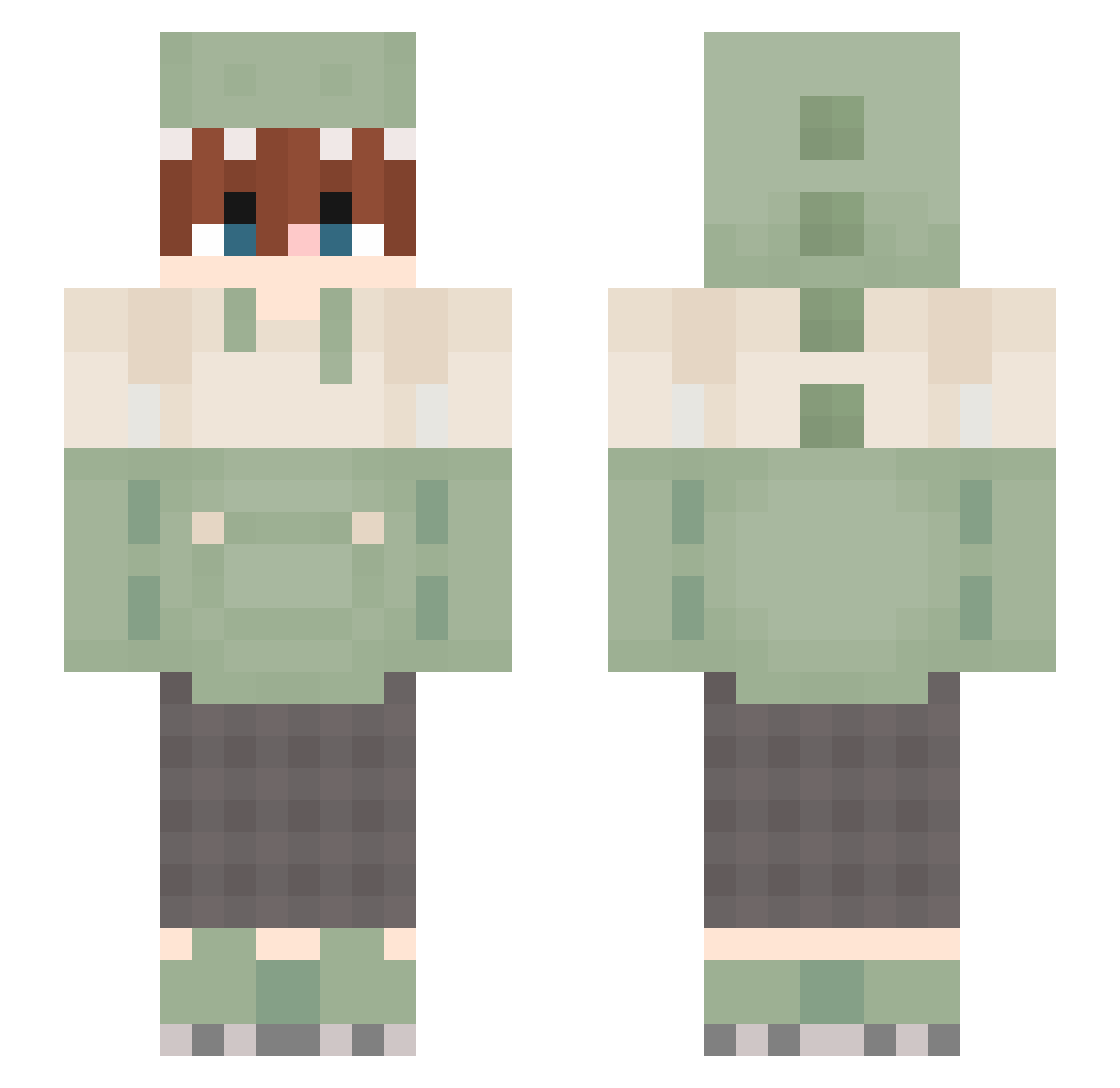 Ryshko_ Minecraft skin, front and back view