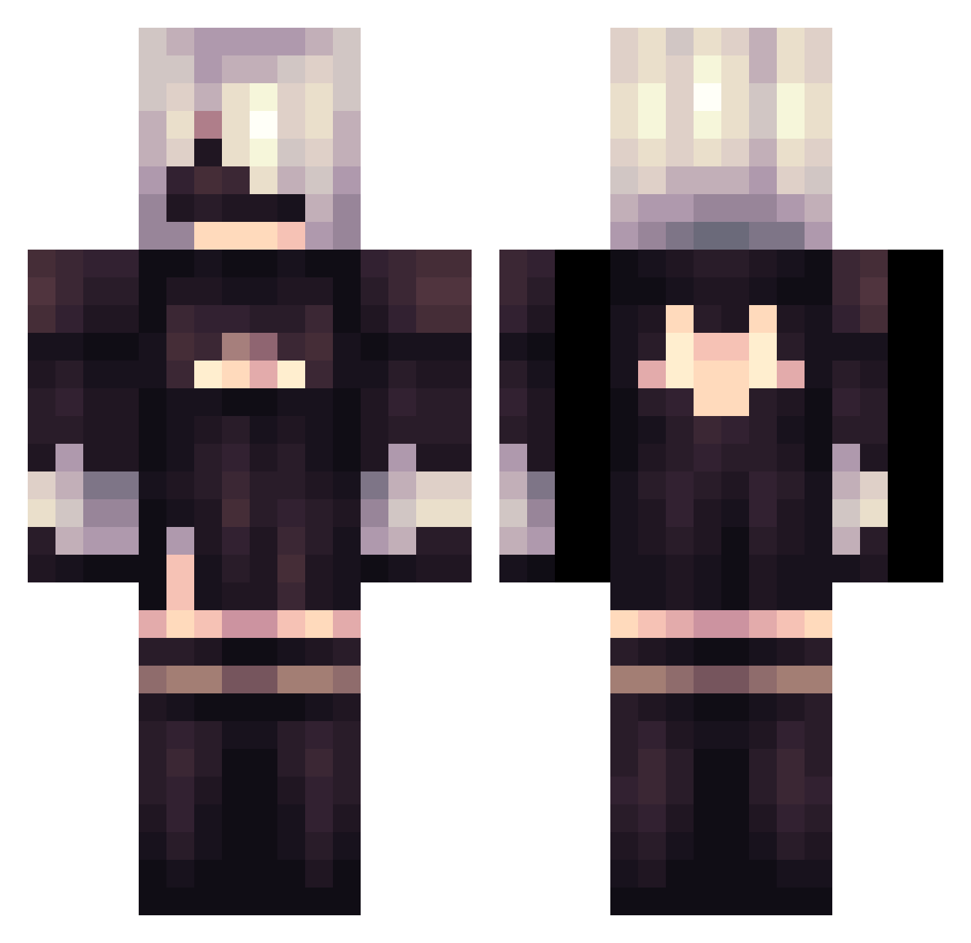 TsaiBird Minecraft skin, front and back view