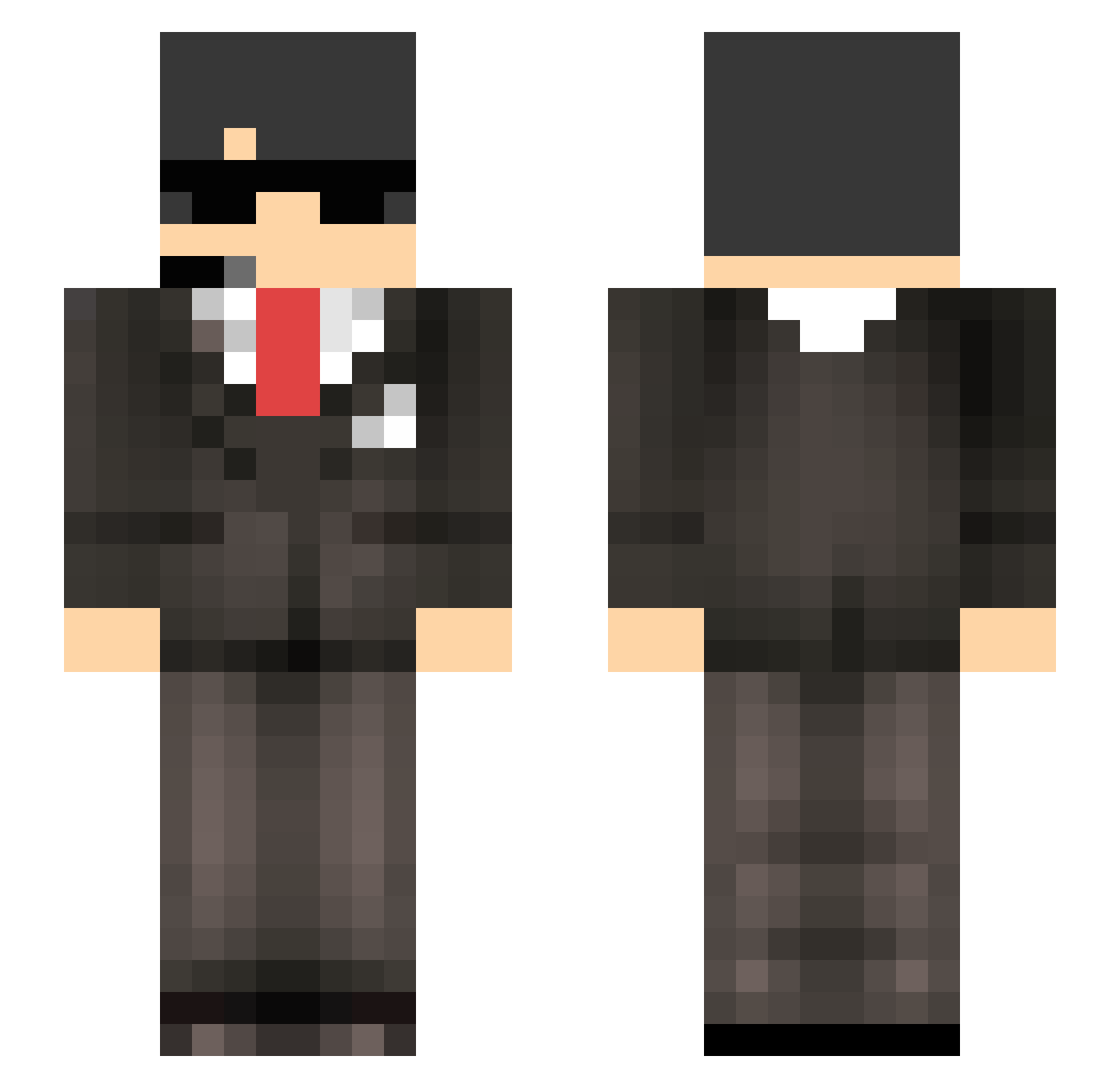 Nicho_the_Nacho Minecraft skin, front and back view