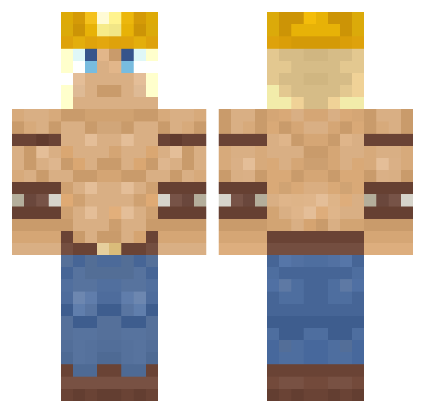 Swan Minecraft skin, front and back view