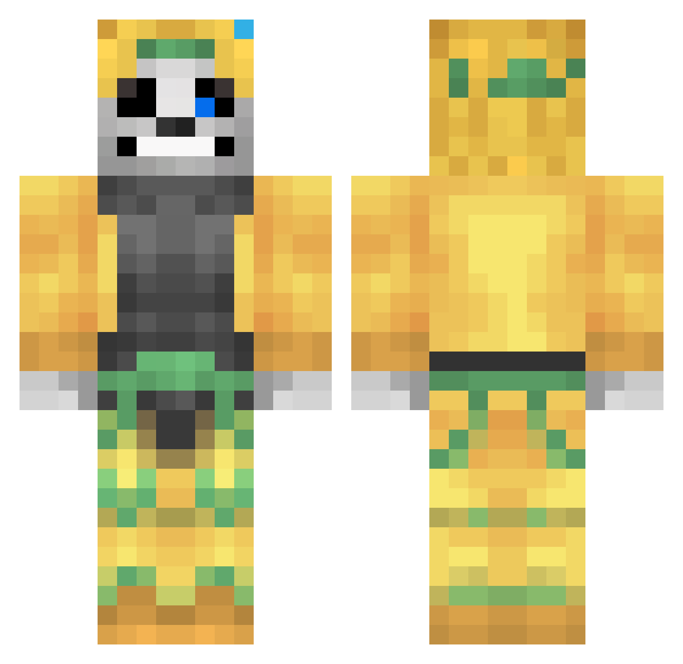 ArsTol Minecraft skin, front and back view