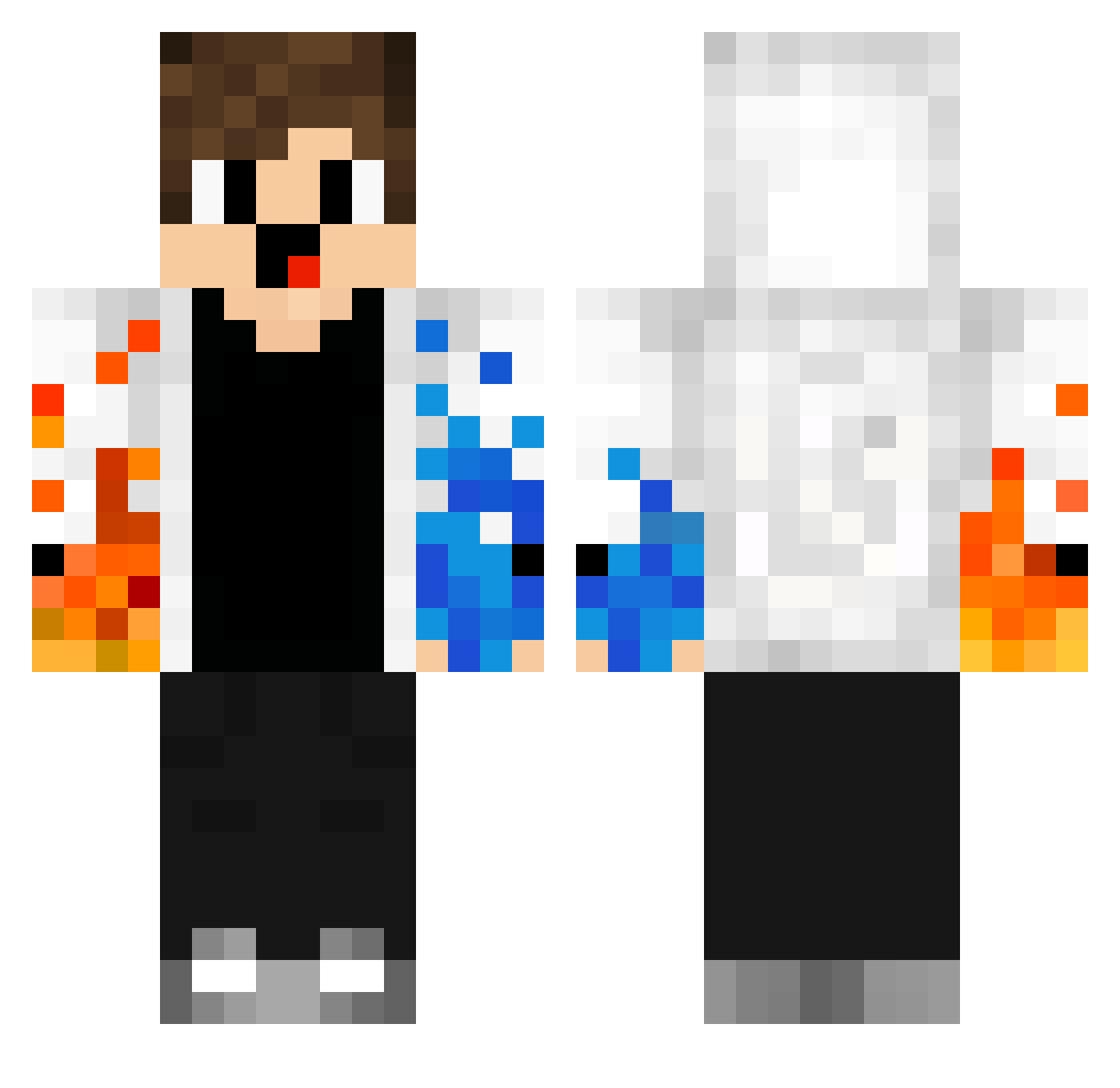 Fido_00 Minecraft skin, front and back view
