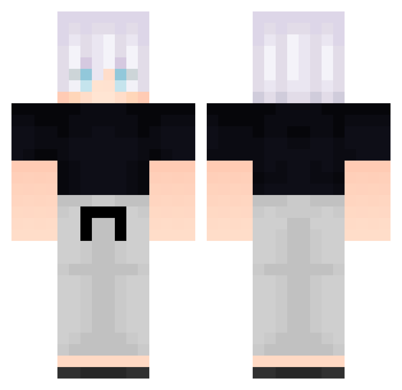 Elane Minecraft skin, front and back view