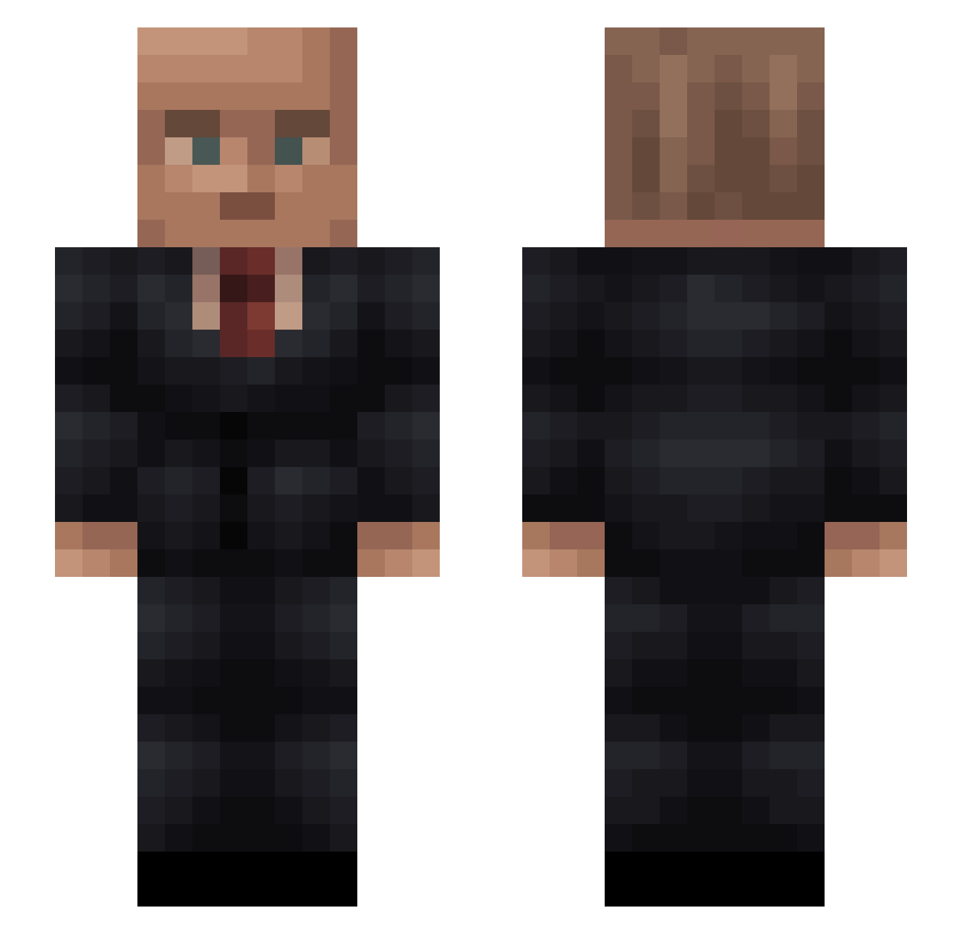 Fresh_Steve Minecraft skin, front and back view