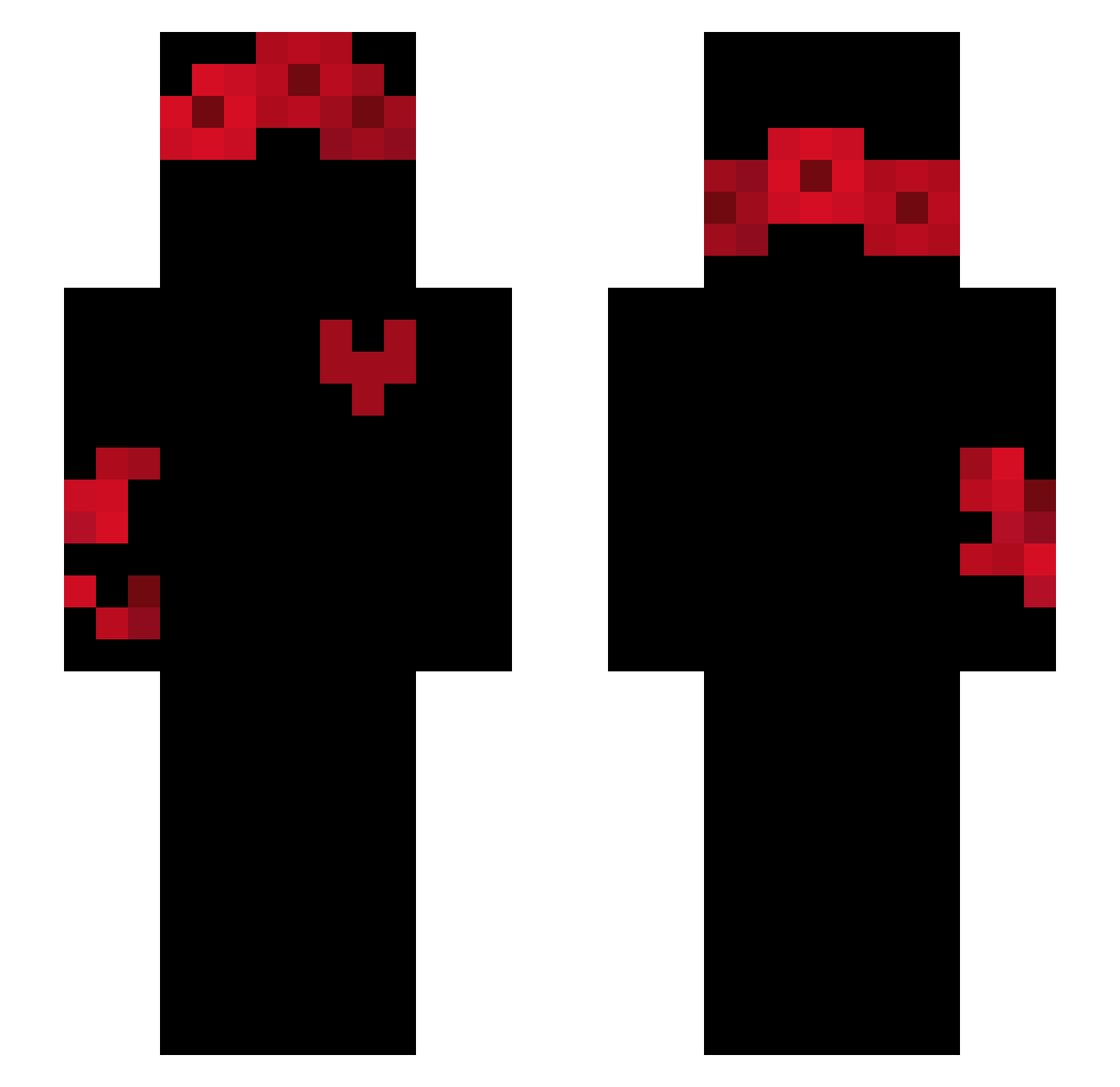 junschea Minecraft skin, front and back view