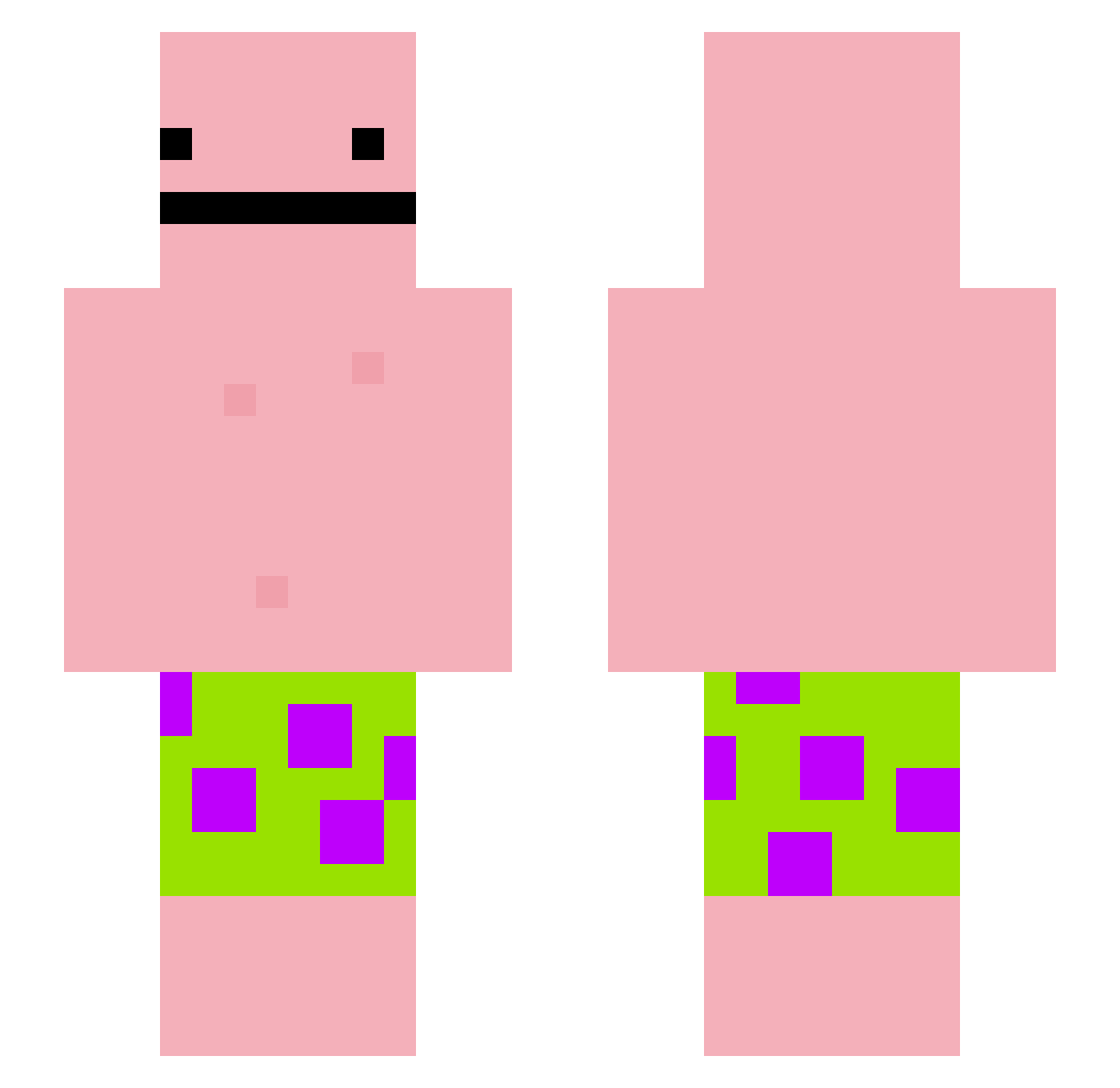 Erxc_ Minecraft skin, front and back view