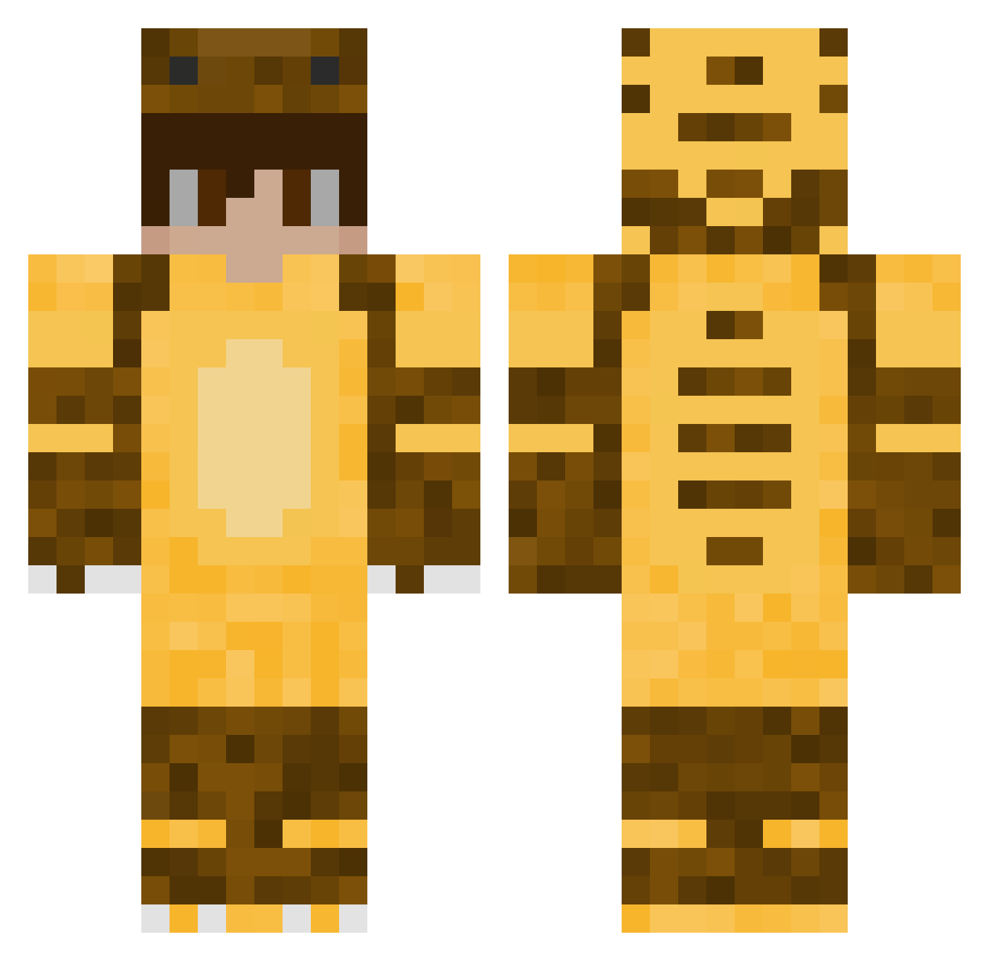heartshaii Minecraft skin, front and back view