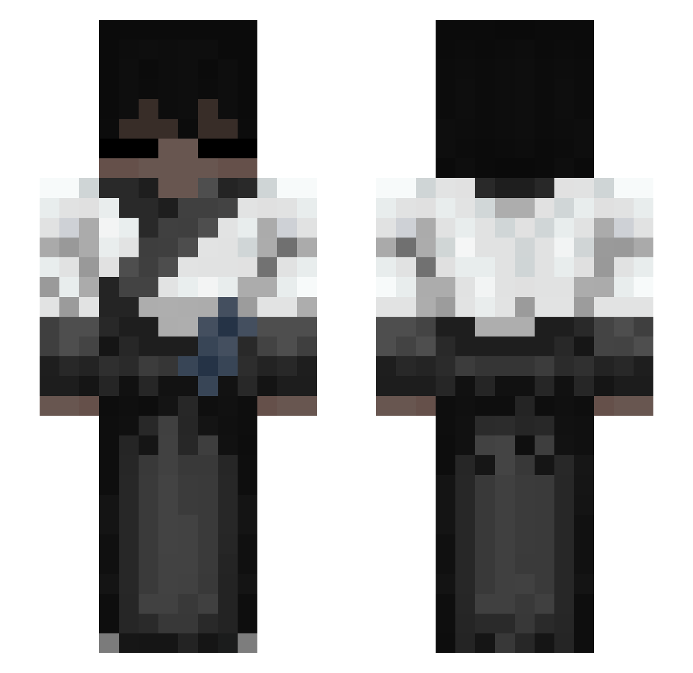 xolliz Minecraft skin, front and back view