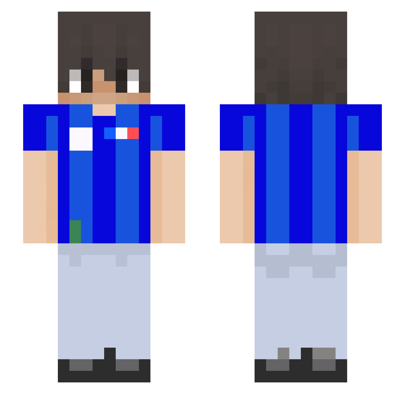 Olisigg1 Minecraft skin, front and back view
