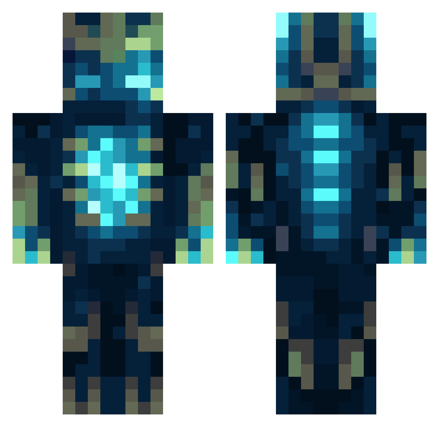 zangshan Minecraft skin, front and back view