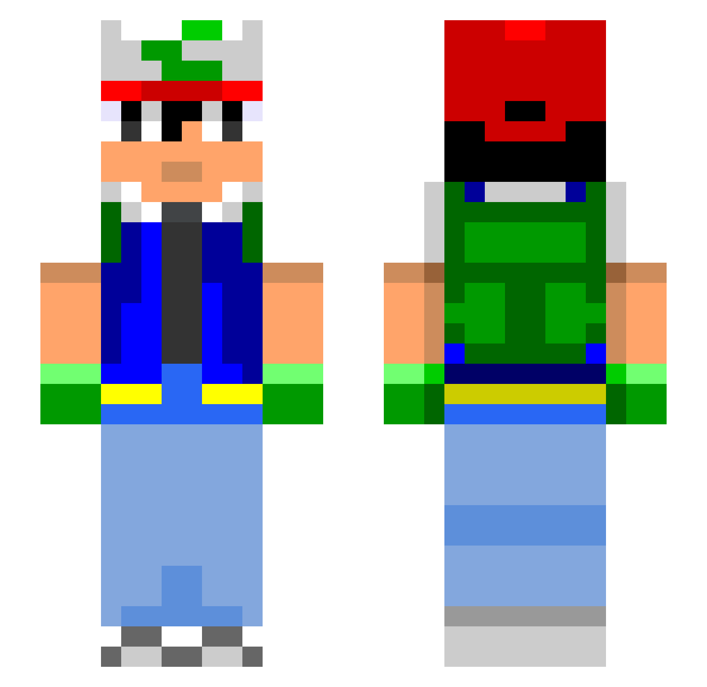 Anonym_is_Back Minecraft skin, front and back view