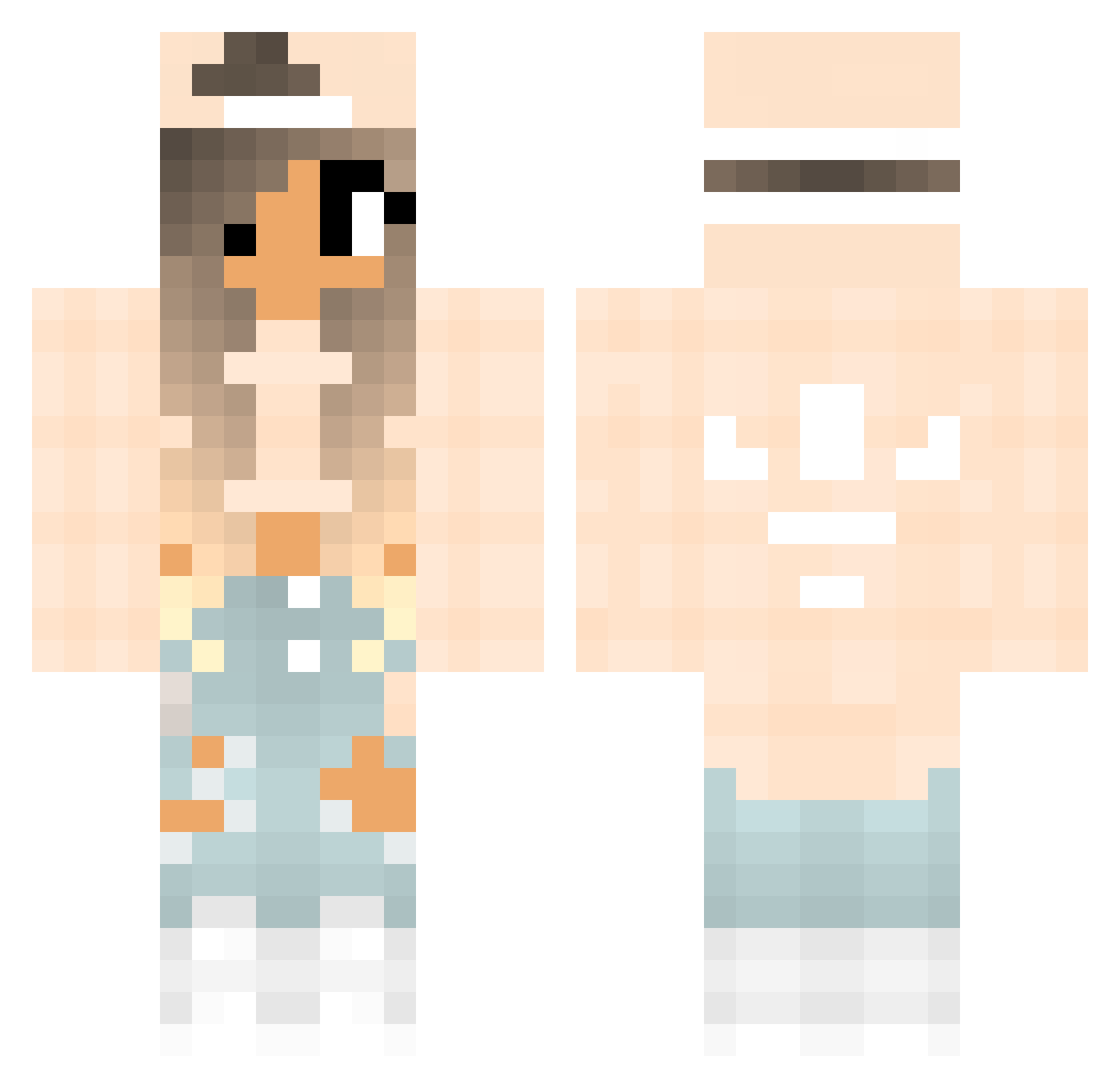 WarlordFreaks Minecraft skin, front and back view