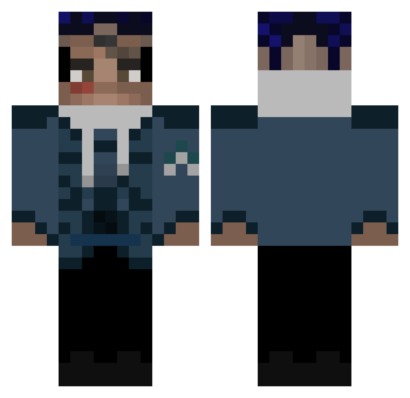 19karatgold Minecraft skin, front and back view
