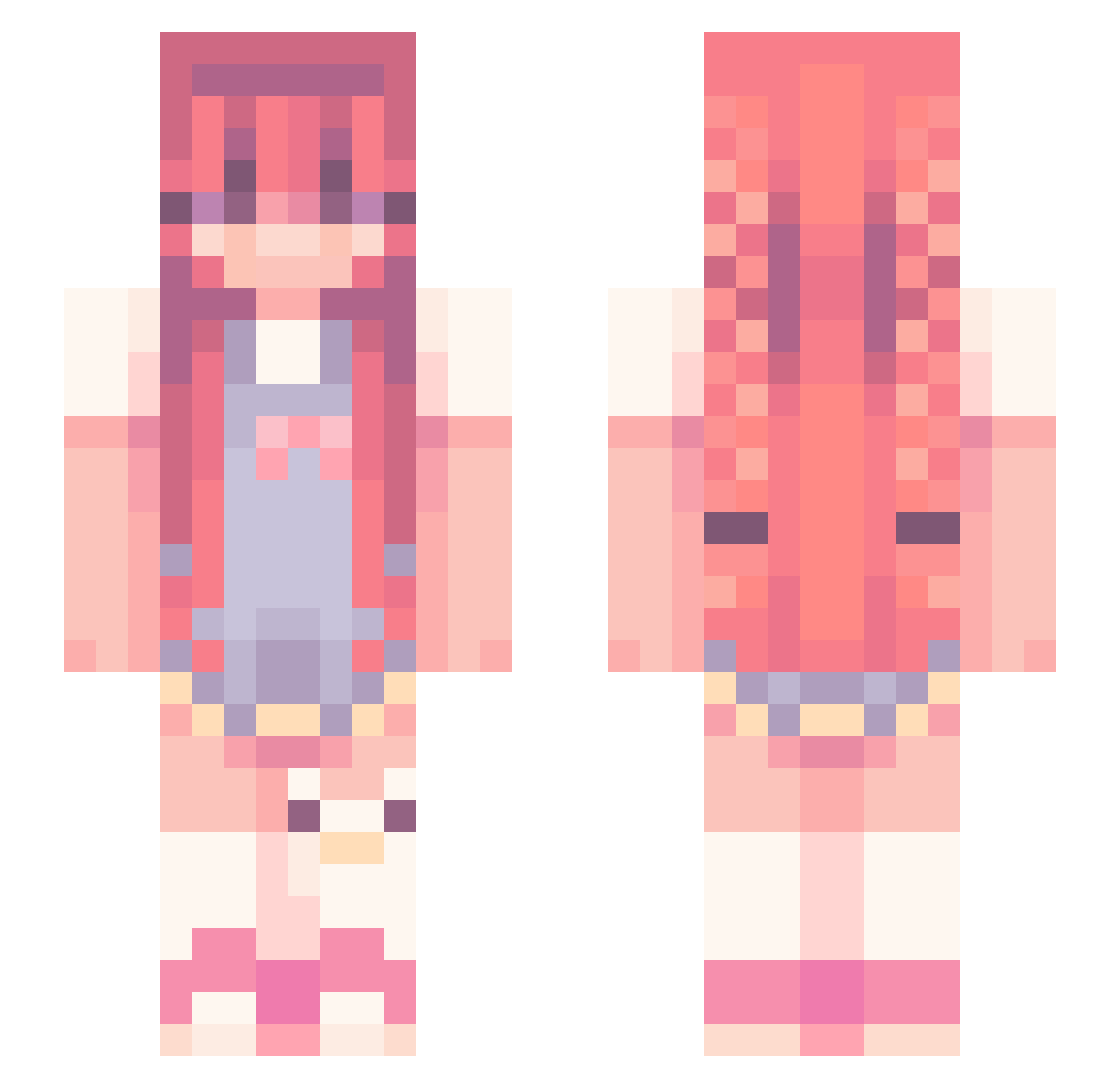strwbrrysushi Minecraft skin, front and back view