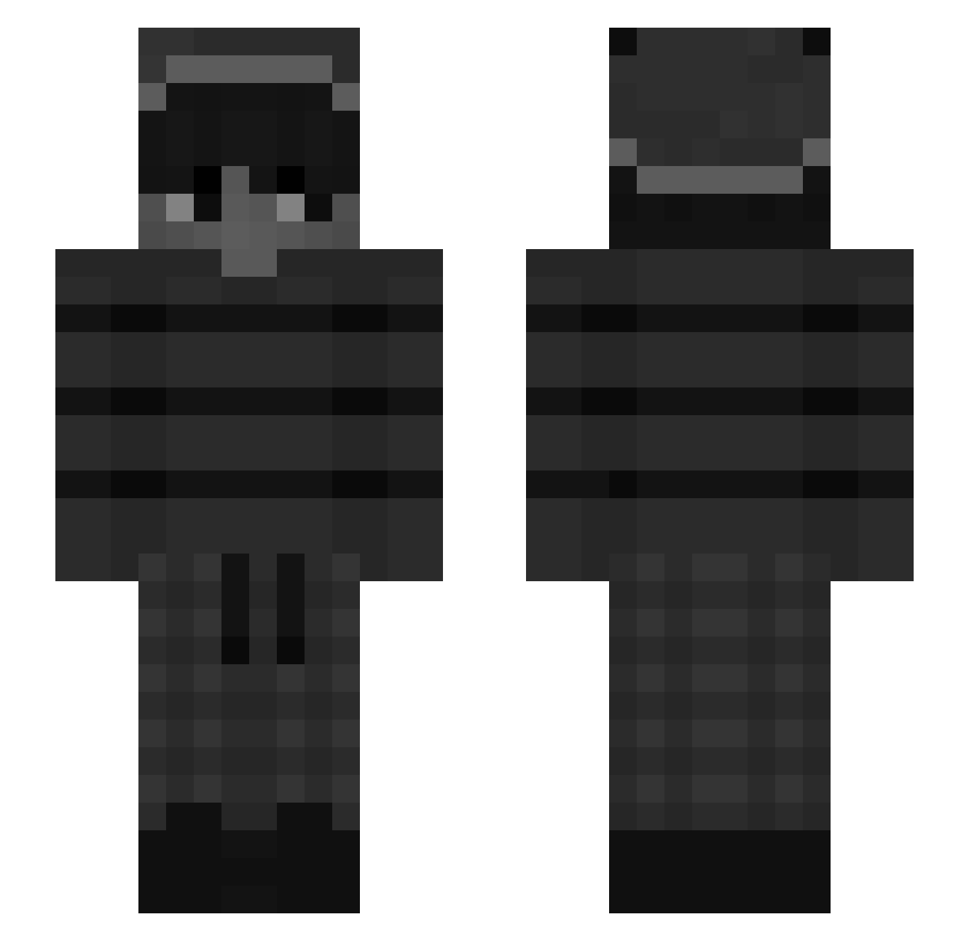 shiqey Minecraft skin, front and back view