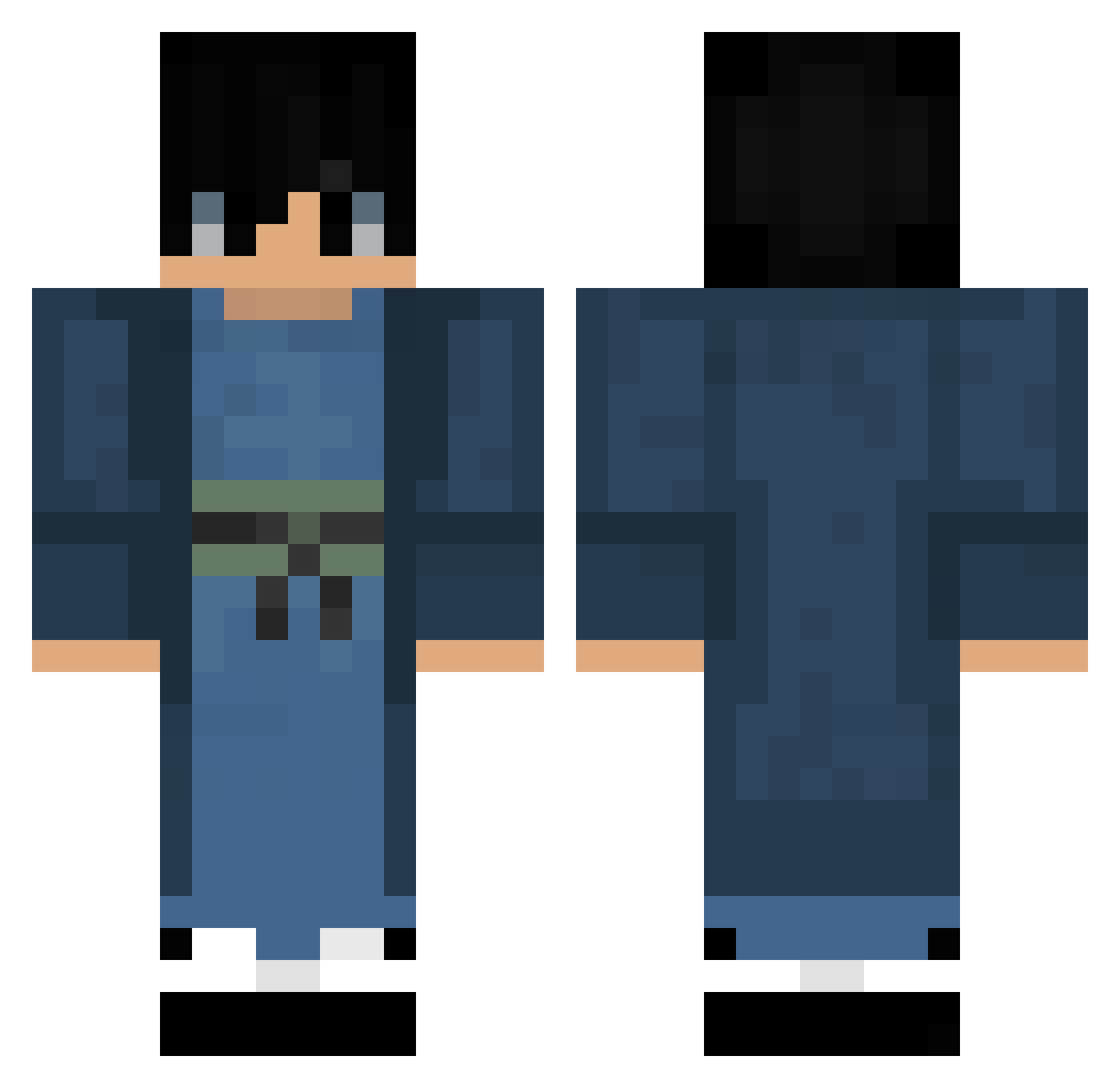 SniperMaster_TV Minecraft skin, front and back view