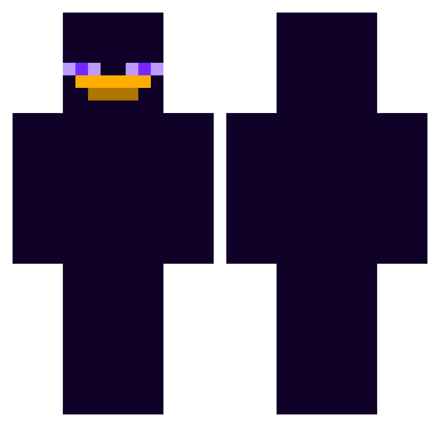 SeniorStarburst Minecraft skin, front and back view