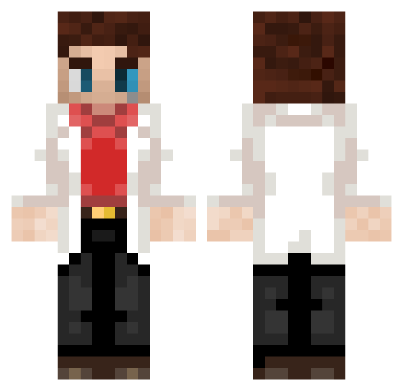 JeroKnight00 Minecraft skin, front and back view