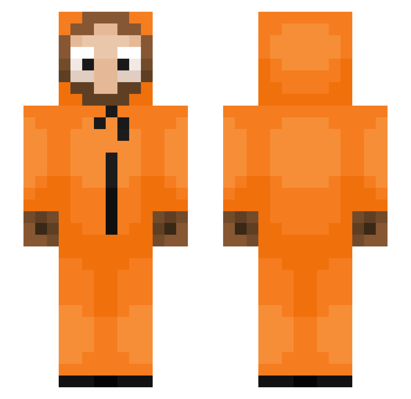 BillTrapper Minecraft skin, front and back view