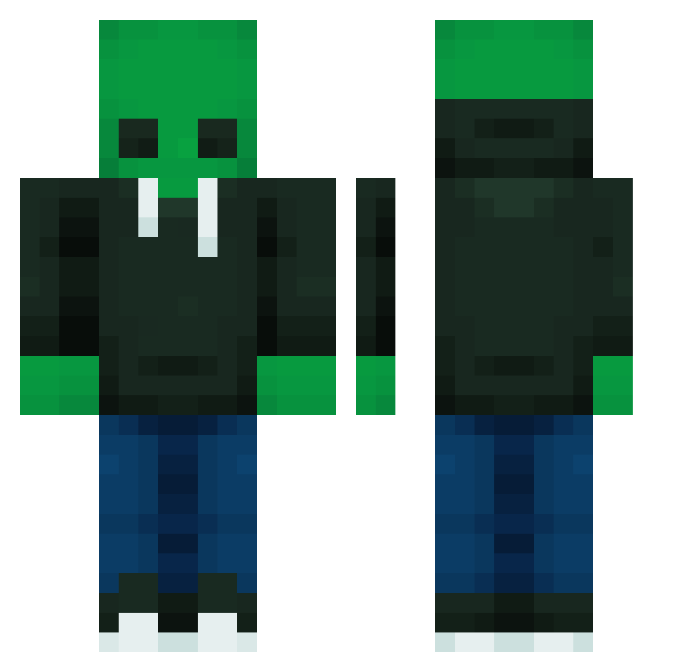 rinamurph Minecraft skin, front and back view